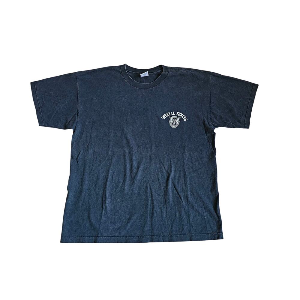 90s Special Forced De Opresso Liber Black T-Shirt Sz XL